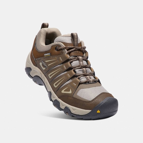 Men's Keen Oakridge Waterproof Hiking Shoes Brown | OUK-127348