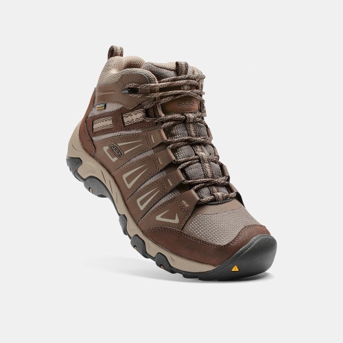 Men's Keen Oakridge Waterproof Mid Hiking Boots Brown | EUK-186047