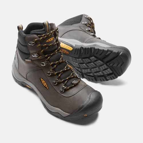 Men's Keen Revel III Hiking Boots Dark Brown | DNU-546123