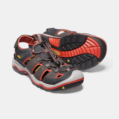 Men's Keen Rialto II H2 Hiking Sandals Brown Orange | USM-071935