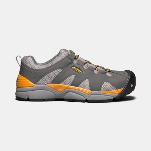 Men\'s Keen San Antonio Aluminum Toe Work Shoes Grey Orange | APL-419283