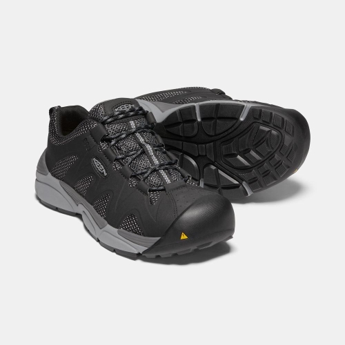 Men's Keen San Antonio Esd Aluminum Toe Work Shoes Black | GXN-180752