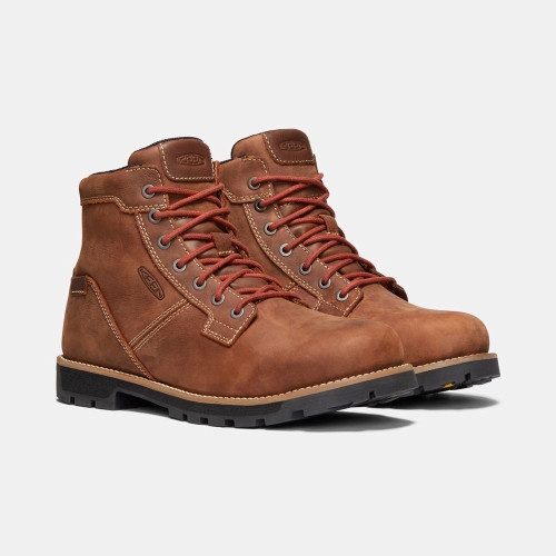 Men's Keen Seattle 6 Waterproof Aluminum Toe Work Boots Brown | WOE-175068