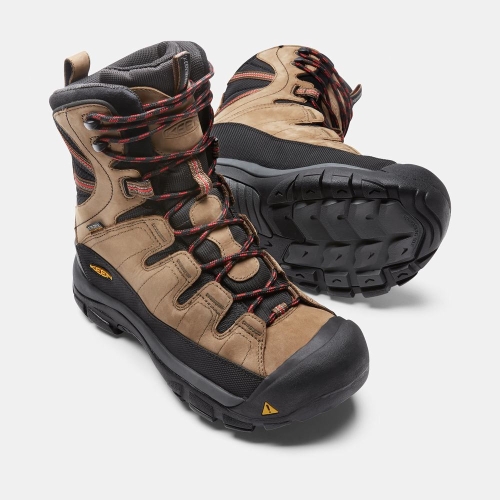 Men's Keen Summit County Waterproof Winter Boots Brown Black | DPC-948310