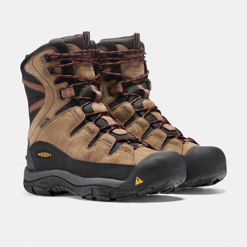 Men's Keen Summit County Waterproof Winter Boots Brown Black | DPC-948310