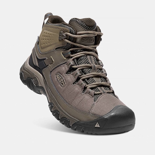 Men's Keen Targhee Exp Waterproof Mid Hiking Boots Khaki | ADQ-304897