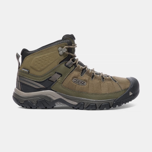 Men\'s Keen Targhee Exp Waterproof Mid Hiking Boots Olive Black | BIN-203164