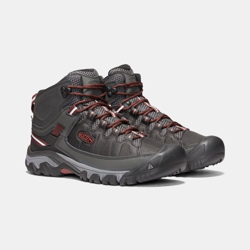 Men's Keen Targhee Exp Waterproof Mid Hiking Boots Coffee | BTU-418026