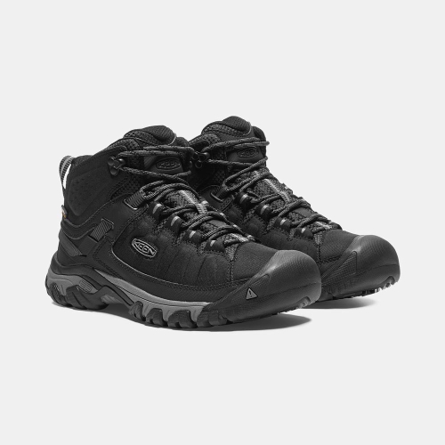 Men's Keen Targhee Exp Waterproof Mid Hiking Boots Black | ILK-910387