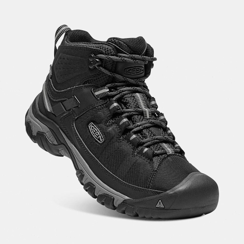 Men's Keen Targhee Exp Waterproof Mid Hiking Boots Black | ILK-910387