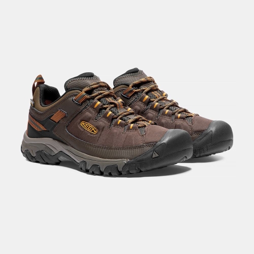 Men's Keen Targhee Exp Waterproof Wide Hiking Shoes Brown | GZW-107563