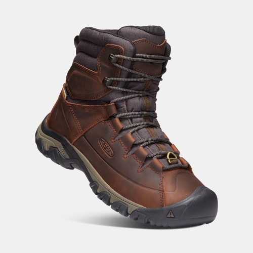 Men's Keen Targhee High Lace Waterproof Winter Boots Brown | DZL-098472