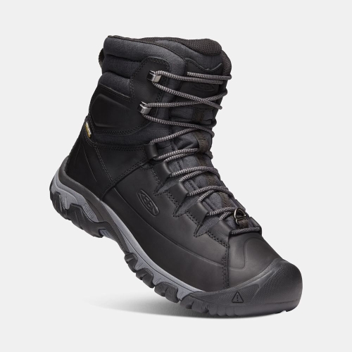 Men's Keen Targhee High Lace Waterproof Winter Boots Black | ZGF-840976