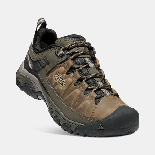 Men's Keen Targhee III Waterproof Hiking Shoes Brown Olive | GHP-146089