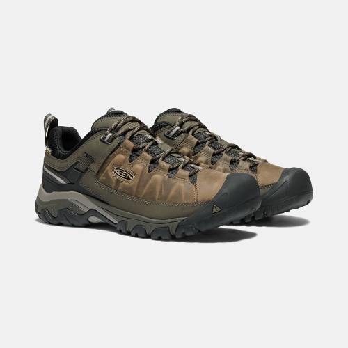 Men's Keen Targhee III Waterproof Hiking Shoes Brown Olive | GHP-146089