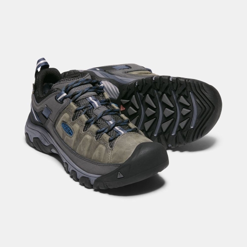 Men's Keen Targhee III Waterproof Hiking Shoes Olive Black | GKX-935814