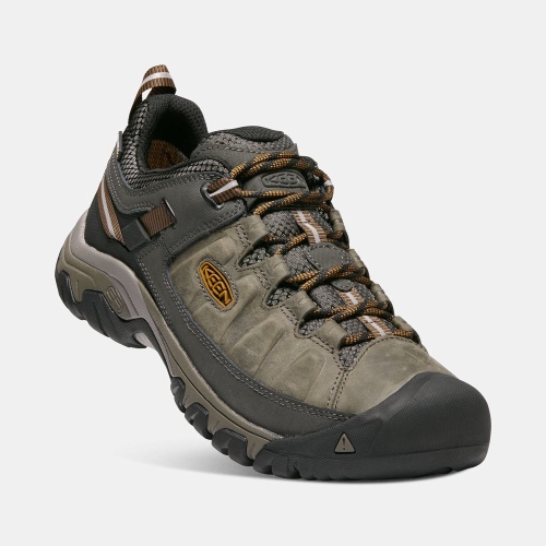 Men's Keen Targhee III Waterproof Hiking Shoes Olive Black | JEF-703826