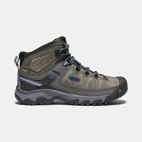 Men\'s Keen Targhee III Waterproof Mid Hiking Boots Olive Black | GBY-617305