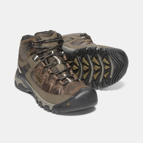 Men's Keen Targhee III Waterproof Mid Hiking Boots Brown | JQN-627304