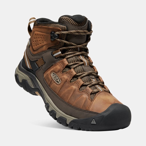 Men's Keen Targhee III Waterproof Mid Hiking Boots Brown | TNO-704319