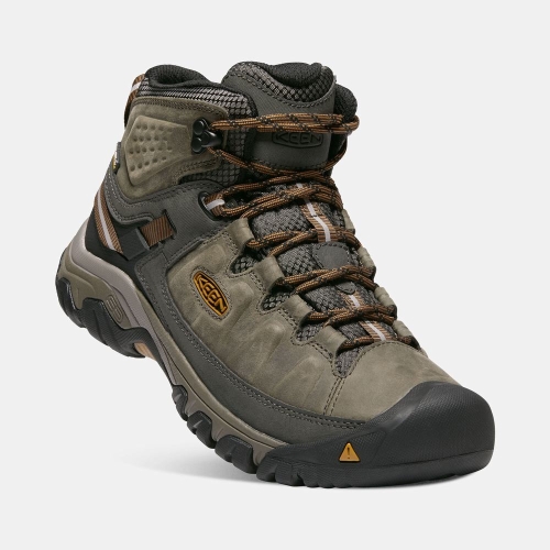 Men's Keen Targhee III Waterproof Mid Wide Hiking Boots Olive | NJK-927640