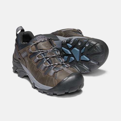 Men's Keen Targhee II Waterproof Hiking Shoes Brown Navy | UIX-074561