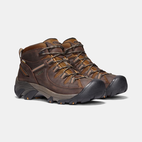 Men's Keen Targhee II Waterproof Mid Hiking Boots Brown | EXK-364570