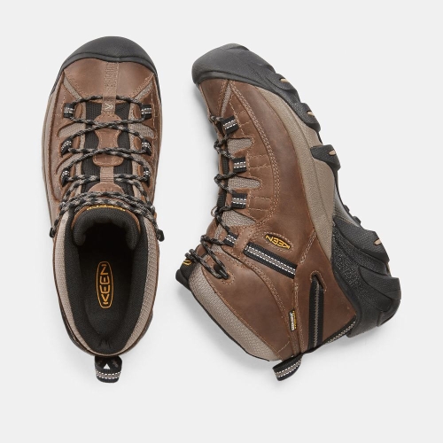 Men's Keen Targhee II Waterproof Mid Hiking Boots Brown | LEA-875036