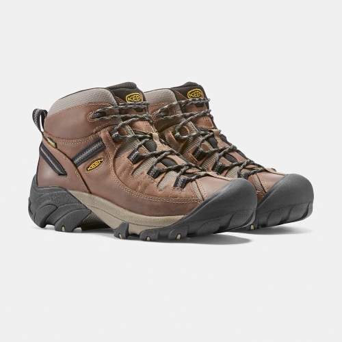 Men's Keen Targhee II Waterproof Mid Hiking Boots Brown | LEA-875036