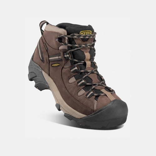 Men's Keen Targhee II Waterproof Mid Wide Hiking Boots Brown | KYD-425981