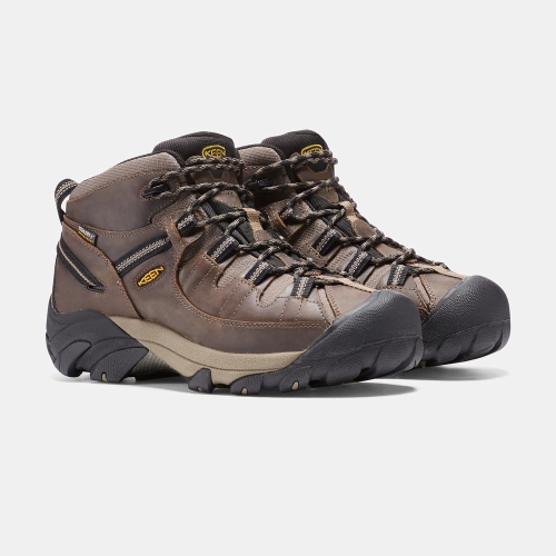 Men's Keen Targhee II Waterproof Mid Wide Hiking Boots Brown | KYD-425981