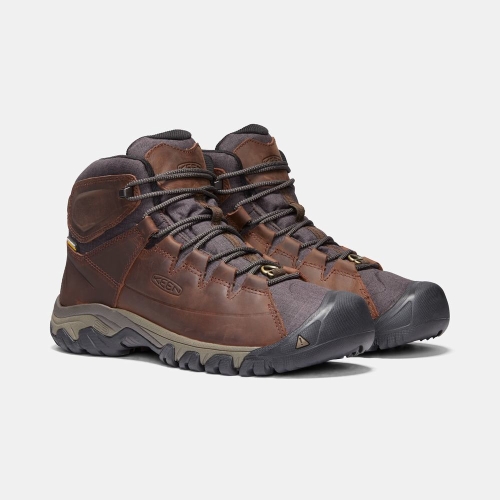 Men's Keen Targhee Lace Waterproof Hiking Boots Brown | OJI-873425