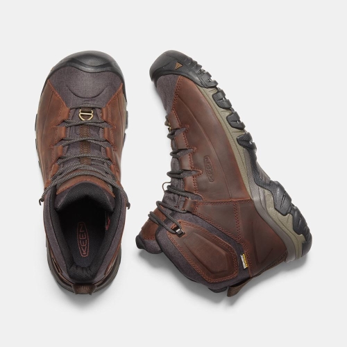 Men's Keen Targhee Lace Waterproof Hiking Boots Brown | OJI-873425