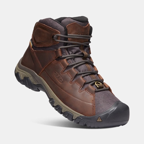 Men's Keen Targhee Lace Waterproof Hiking Boots Brown | OJI-873425