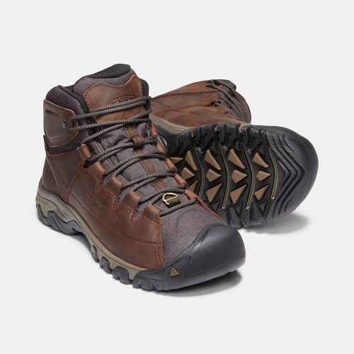 Men's Keen Targhee Lace Waterproof Hiking Boots Brown | OJI-873425