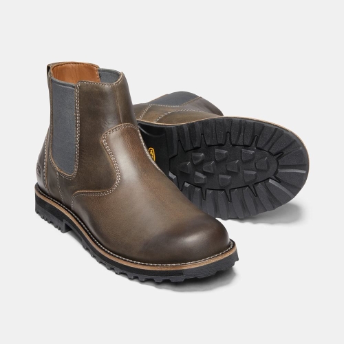 Men's Keen The 59' Chelsea Boots Dark Brown | CVE-516270