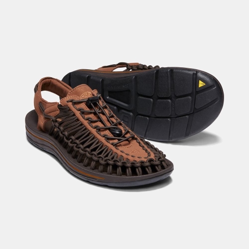 Men's Keen Uneek Sandals Brown Coffee | MVK-780619