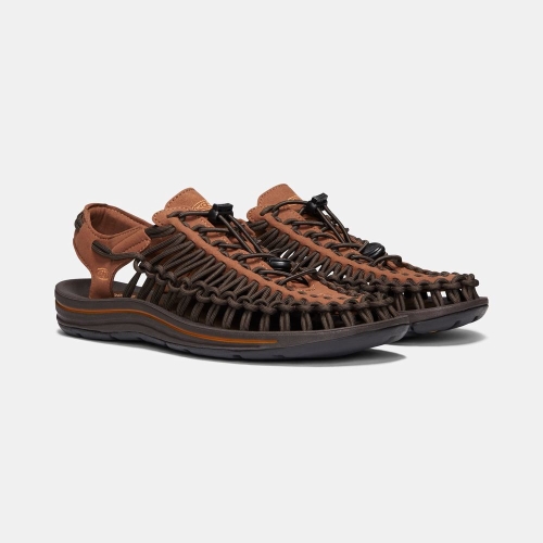 Men's Keen Uneek Sandals Brown Coffee | MVK-780619