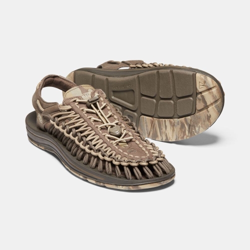 Men's Keen Uneek Sandals Brown | SMK-342815