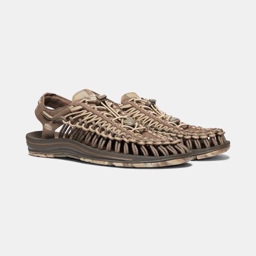 Men's Keen Uneek Sandals Brown | SMK-342815