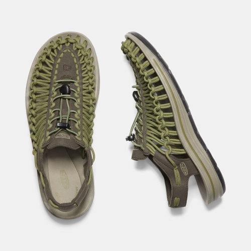 Men's Keen Uneek Sandals Olive | IED-437295