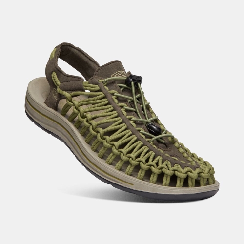 Men's Keen Uneek Sandals Olive | IED-437295