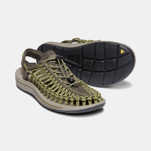 Men's Keen Uneek Sandals Olive | IED-437295