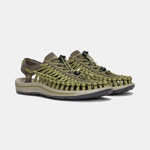 Men's Keen Uneek Sandals Olive | IED-437295