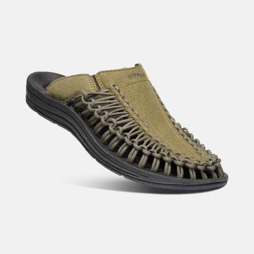 Men's Keen Uneek Uneek Sandals Olive | UAD-912470