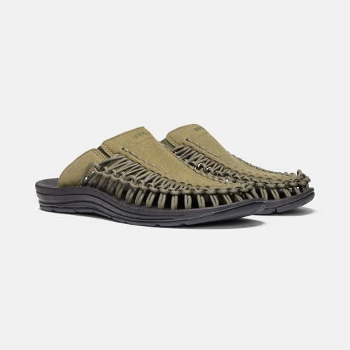 Men's Keen Uneek Uneek Sandals Olive | UAD-912470