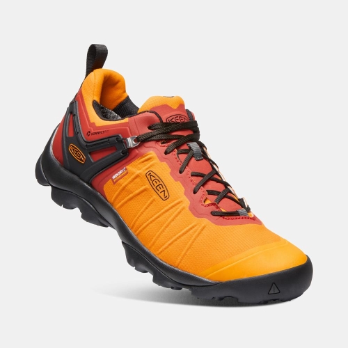 Men's Keen Venture Waterproof Hiking Shoes Orange Black | SJL-917604