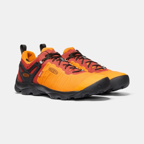 Men's Keen Venture Waterproof Hiking Shoes Orange Black | SJL-917604