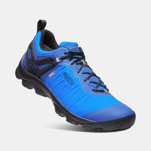 Men's Keen Venture Waterproof Hiking Shoes Blue | XAS-052371