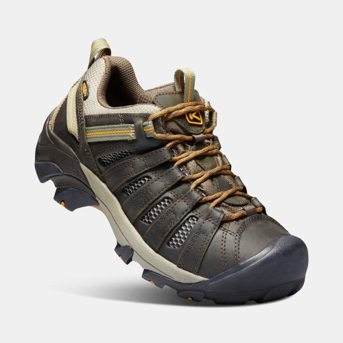 Men's Keen Voyageur Hiking Shoes Olive Gold | REU-147608